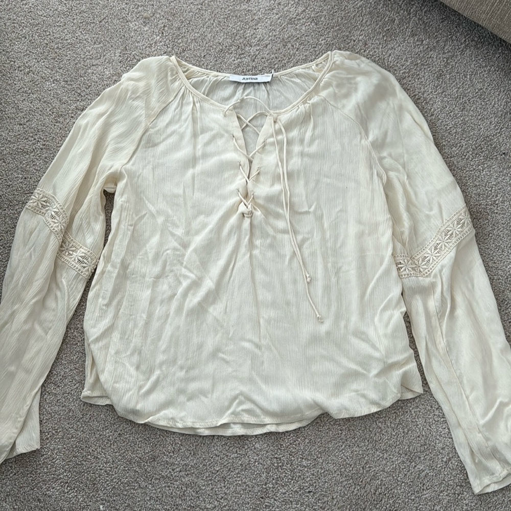Cream Blouse from JustFab